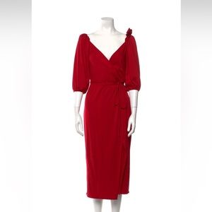 Reformation V-neck Midi Length Dress